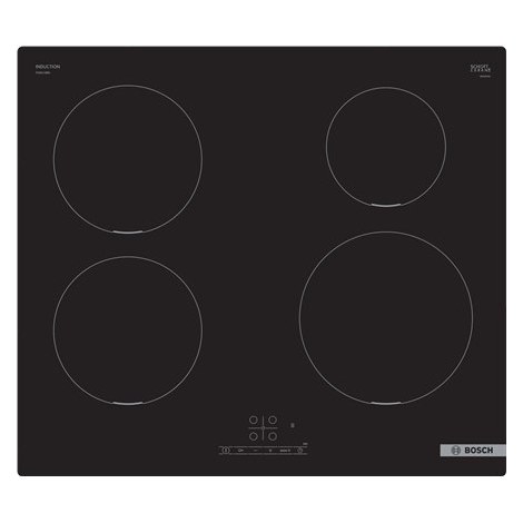Bosch | PUE611BB5E | Hob | Induction | Number of burners/cooking zones 4 | Touch | Timer | Black
